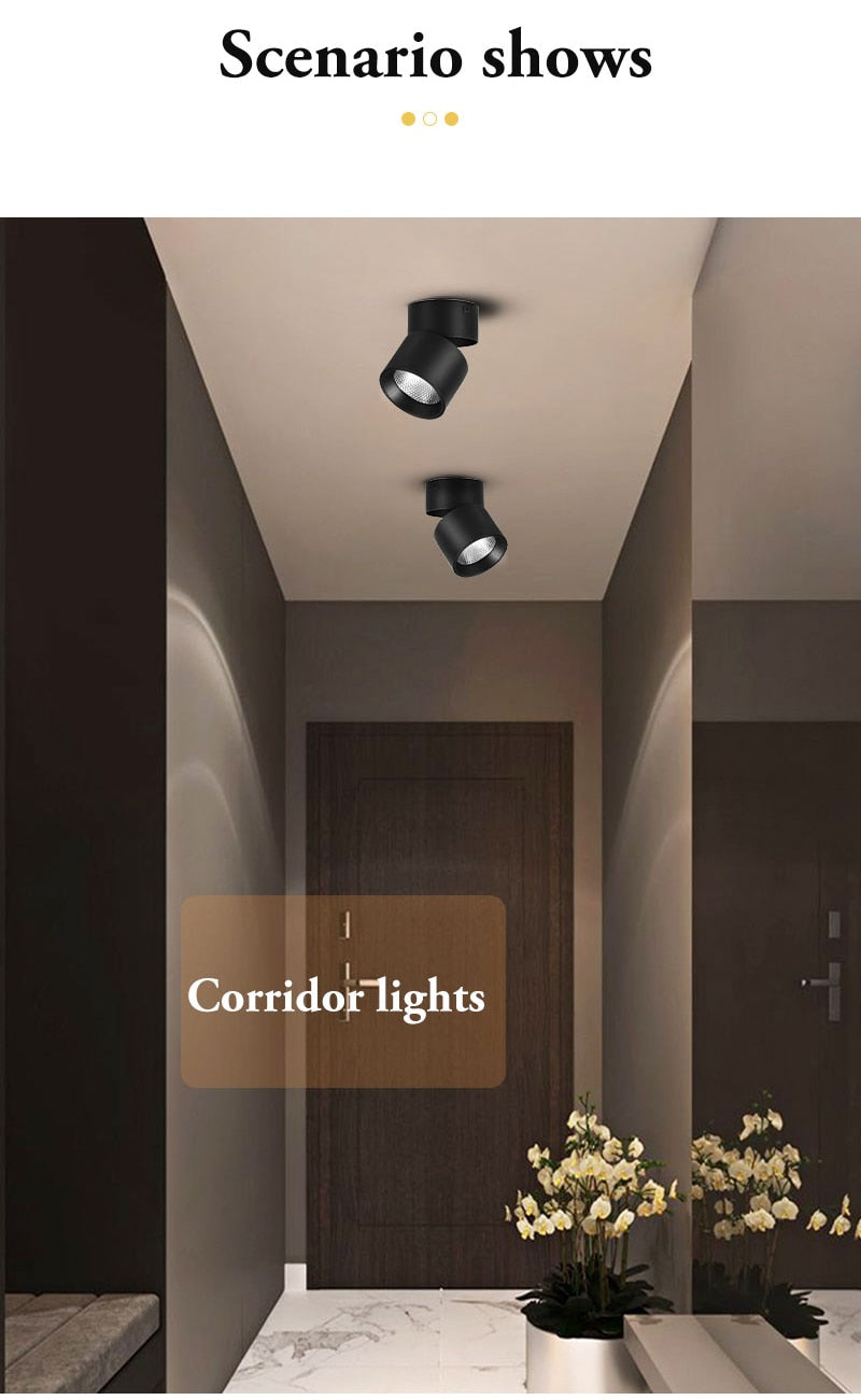 Led Downlight 220V Ceiling Spot Light Foldable Spotlight 5W 10W 15W Spot Led Down Lamp Home Room Kitchen Store Indoor Lighting