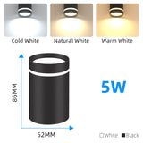 Led Downlight 220V Ceiling Spot Light Foldable Spotlight 5W 10W 15W Spot Led Down Lamp Home Room Kitchen Store Indoor Lighting