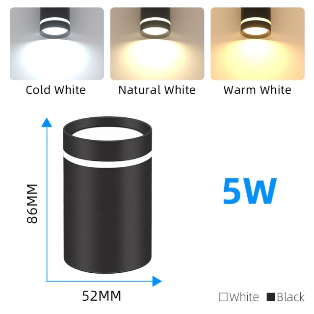 Led Downlight 220V Ceiling Spot Light Foldable Spotlight 5W 10W 15W Spot Led Down Lamp Home Room Kitchen Store Indoor Lighting