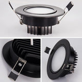 Dimmable Recessed LED Downlights 5W 7W 9W 12W 15W 18W COB LED Ceiling Spot Lights 110-240V LED Ceiling Lamps Indoor Lighting