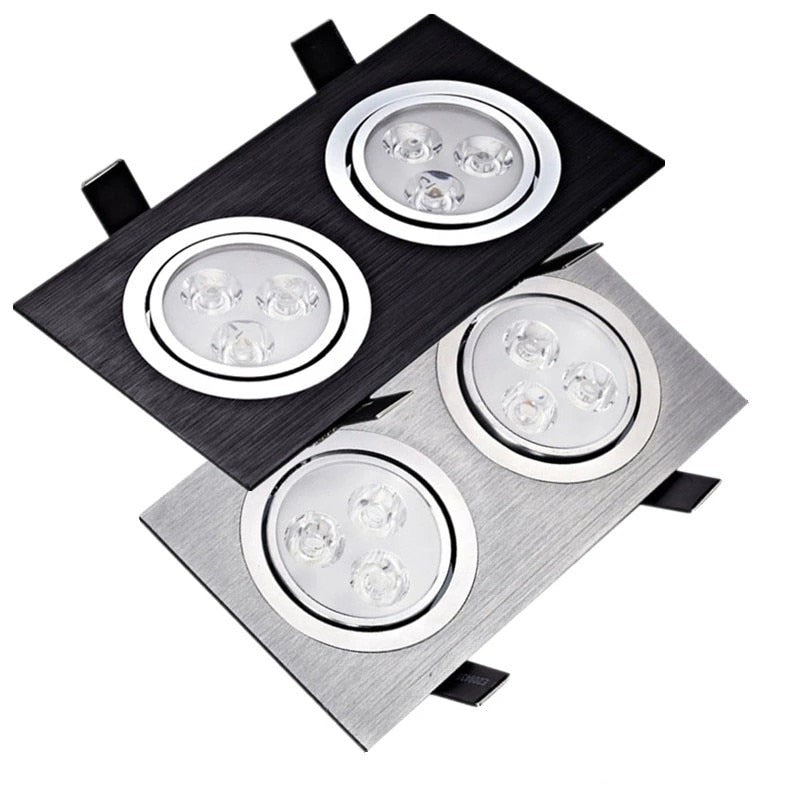 Square double led Ceiling dimmable Epistar 12W/20W/28W LED ceiling lamp Recessed Spot light AC110V-220V