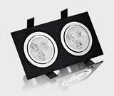 Square double led Ceiling dimmable Epistar 12W/20W/28W LED ceiling lamp Recessed Spot light AC110V-220V