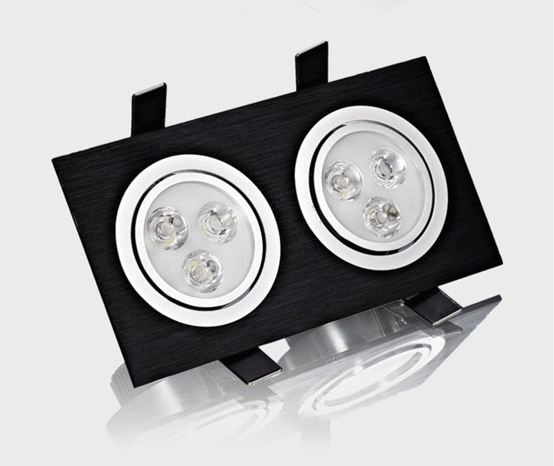 Square double led Ceiling dimmable Epistar 12W/20W/28W LED ceiling lamp Recessed Spot light AC110V-220V