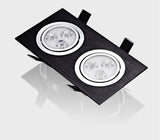 Square double led Ceiling dimmable Epistar 12W/20W/28W LED ceiling lamp Recessed Spot light AC110V-220V
