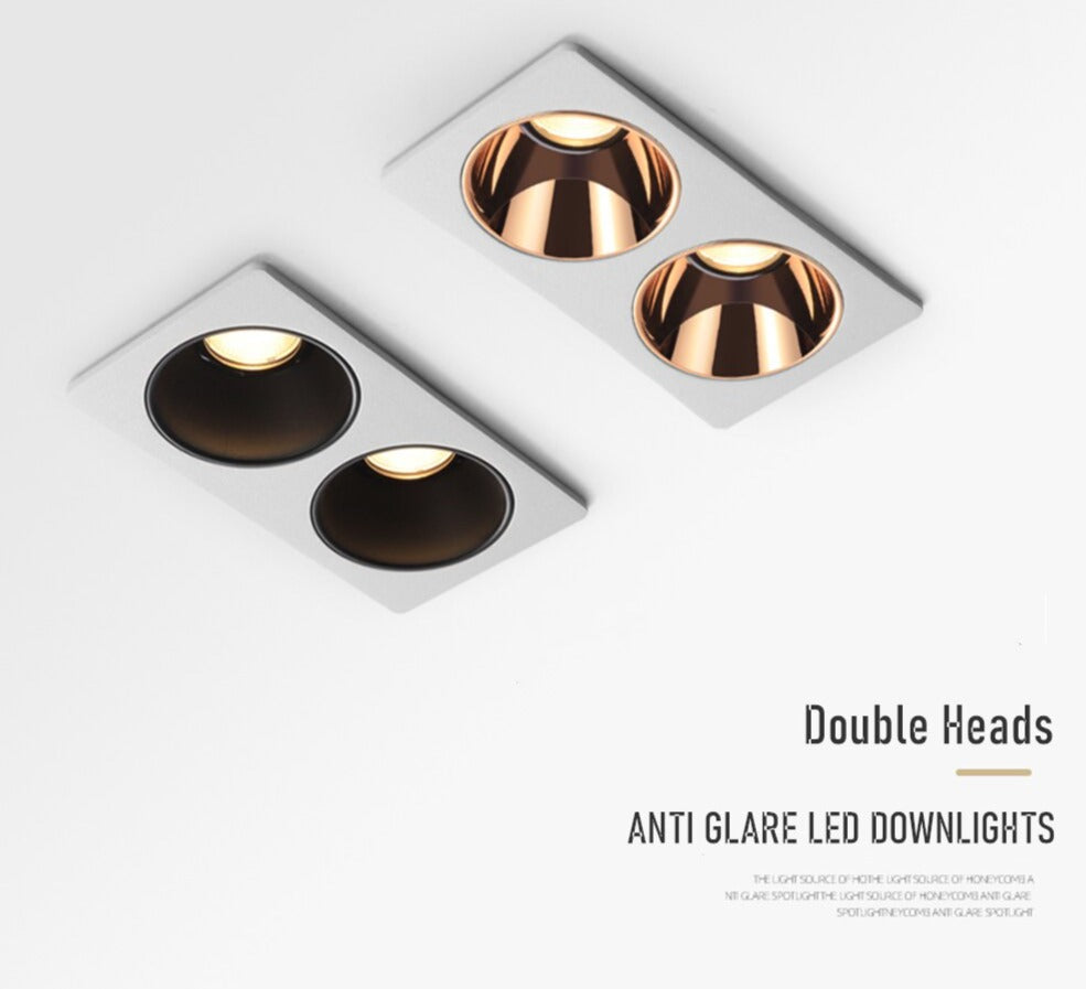 2021 Anti Glare Frame Changeable Recessed Downlight 14W 24W 30W 40W Angle Adjust Ceiling Spot Lamp for Hotel TV Background Aisle