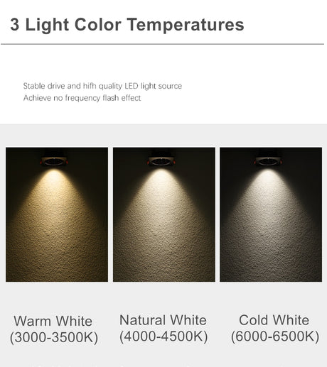 2021 Anti Glare Frame Changeable Recessed Downlight 14W 24W 30W 40W Angle Adjust Ceiling Spot Lamp for Hotel TV Background Aisle