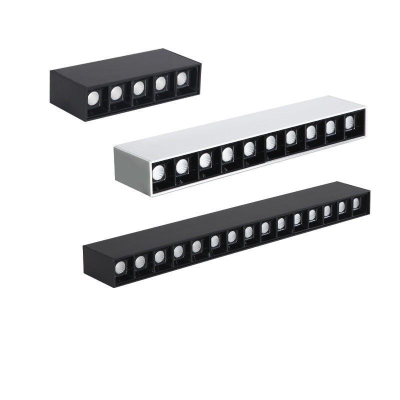 Surface mounted dimmable LED downlight spotlight 10W/20W/30W line light bar creative line long living room corridor light