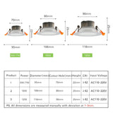 Round Recessed LED Downlight Dimmable 5W 7W 10W 12W LED Ceiling Spot Lights AC85-265V Ceiling Lamp with led driver