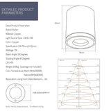 Aisilan LED downlight made by copper honeycomb anti-glare spot light high color rendering 93 upgrade round light