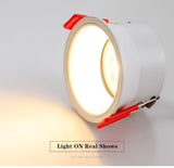 Anti Glare COB LED Downlight Spot Light Led 220V 110V Ceiling Recessed Lamp 18w 15w Down Light For Bedroom Kitchen Indoor Lights