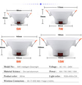 LED Downlight Tuya Smart Ceiling Light Dimmable RGB Warm Cold White Spotlight Lamp Wifi APP Voice Control with Alexa Google