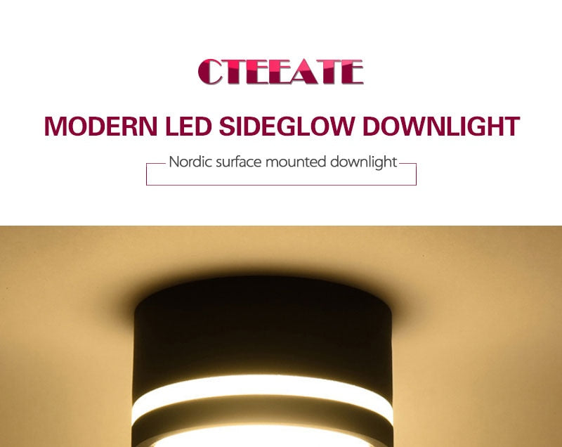 LED Surface Mounted Downlight Side Guide Light lamp for ceiling 5W 7W 9W 12W15W led spot lights Ceiling Fixtures Lighting