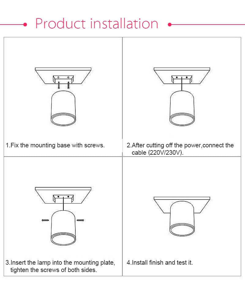 LED Surface Mounted Downlight Side Guide Light lamp for ceiling 5W 7W 9W 12W15W led spot lights Ceiling Fixtures Lighting