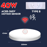 Motion Sensor Led Ceiling Light Fixtures Surface Mounted Ceiling Lamp 12W 18W 30W 50W Panel Night Light 220V For Home Bedroom