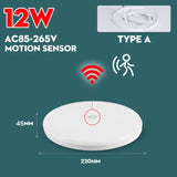 Motion Sensor Led Ceiling Light Fixtures Surface Mounted Ceiling Lamp 12W 18W 30W 50W Panel Night Light 220V For Home Bedroom