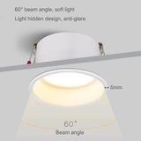 New Deep Hidden Anti-glare Dimmable LED Downlight Ceiling Light Spotlight 5W 7W 9W 12W 15W 18W Embedded LED Ceiling Light
