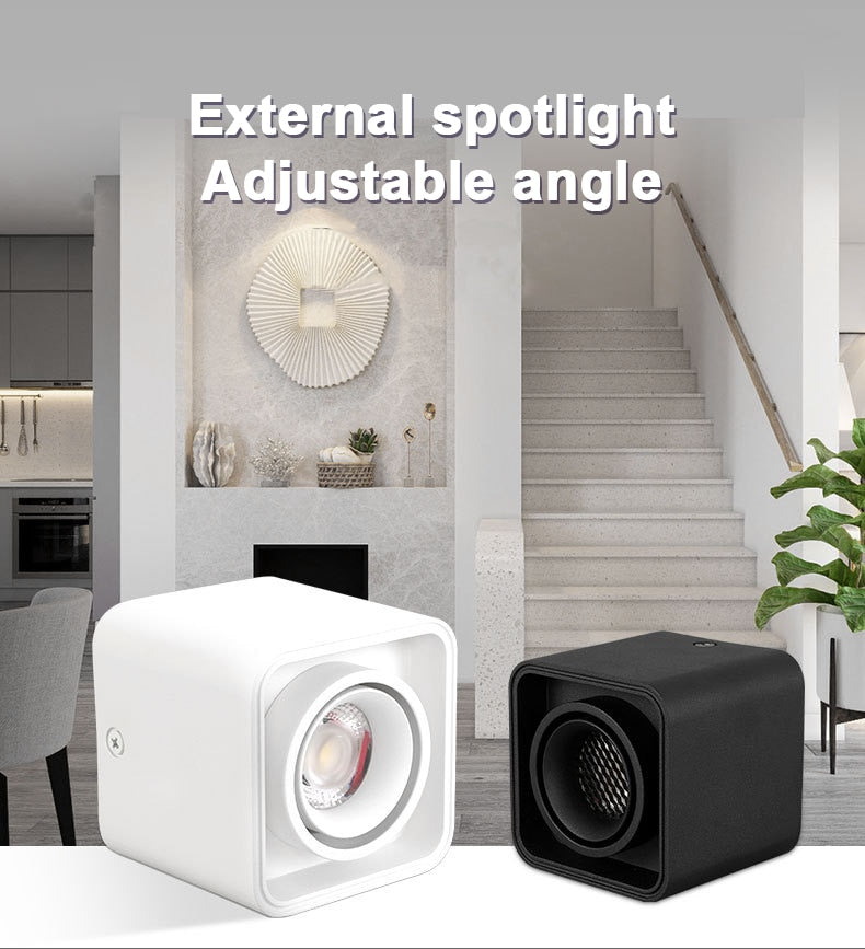 FLKL LED Downlight Ceiling Spotlights Living Lamp Nordic Lighting For Kitchen Aisle Spot Light Surface Mounted AC90-250V