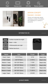 FLKL LED Downlight Ceiling Spotlights Living Lamp Nordic Lighting For Kitchen Aisle Spot Light Surface Mounted AC90-250V