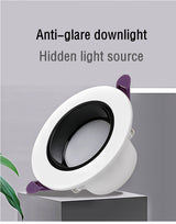 High CRI Deep Anti-glare Led Downlight Narrow Embedded Ultra-thin 9W 12W 18W 24W Led Ceiling Spotlight Aluminum Downlights