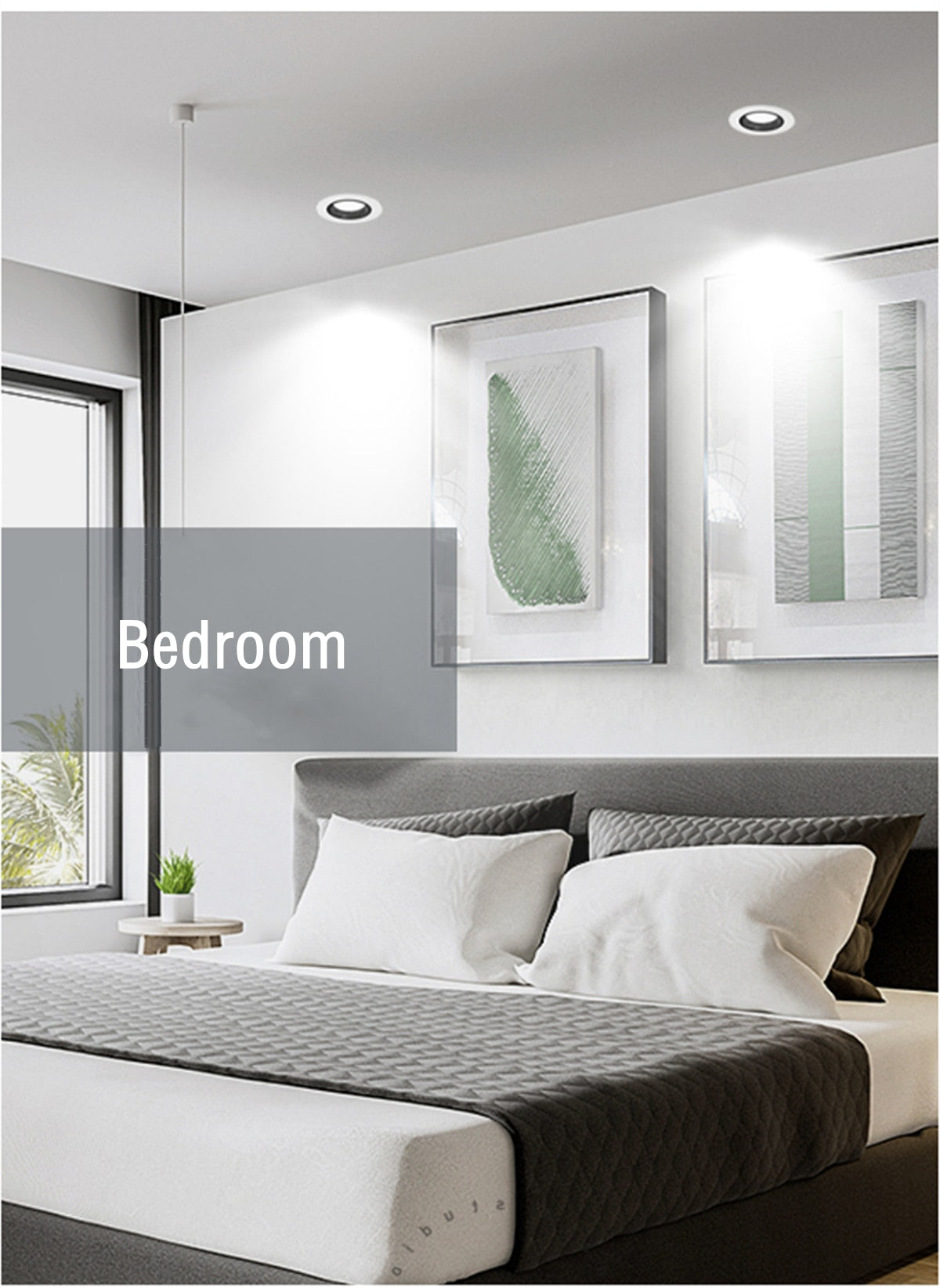 High CRI Deep Anti-glare Led Downlight Narrow Embedded Ultra-thin 9W 12W 18W 24W Led Ceiling Spotlight Aluminum Downlights