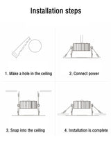 High CRI Deep Anti-glare Led Downlight Narrow Embedded Ultra-thin 9W 12W 18W 24W Led Ceiling Spotlight Aluminum Downlights