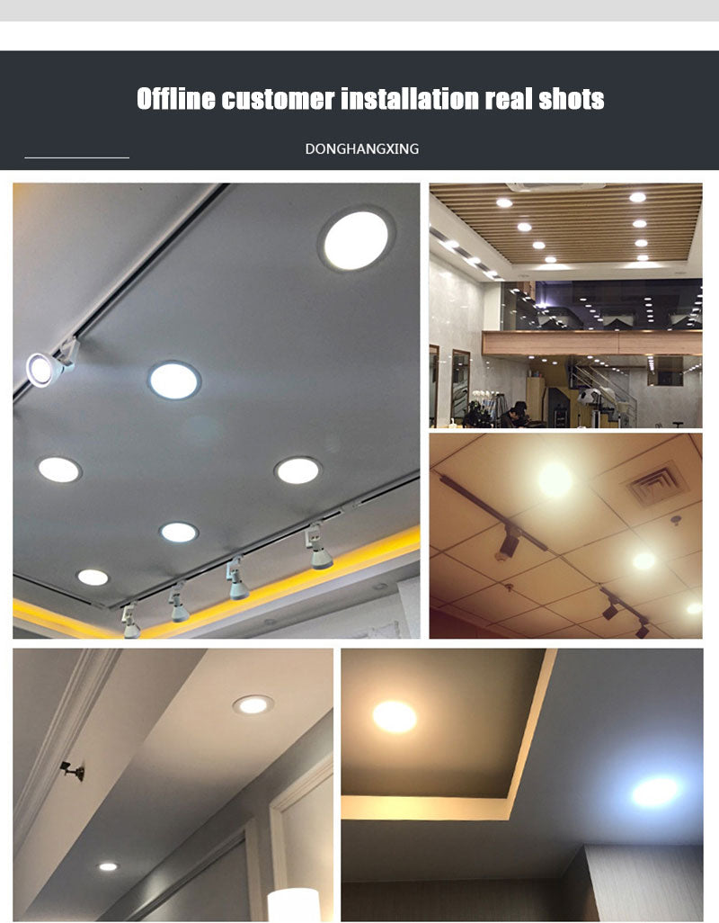 QIUBOSS LED Panel Lights 220V Led Recessed Downlight Ultra-thin Ceiling Lamps 5W 8W 30W Lighting Light 6000K for Bedroom Kitchen