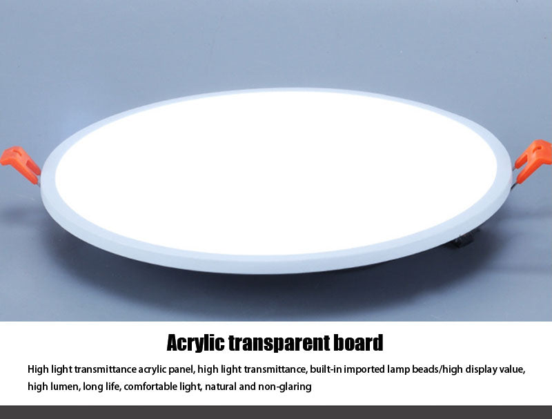 QIUBOSS LED Panel Lights 220V Led Recessed Downlight Ultra-thin Ceiling Lamps 5W 8W 30W Lighting Light 6000K for Bedroom Kitchen