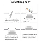 QIUBOSS LED Panel Lights 220V Led Recessed Downlight Ultra-thin Ceiling Lamps 5W 8W 30W Lighting Light 6000K for Bedroom Kitchen