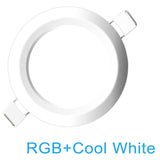 Dimmable LED Spot light 7W round downlight RGB Recessed Ceiling Lamp 220V 110V RGBW Color Changing LED Lighting for Room Bedroom