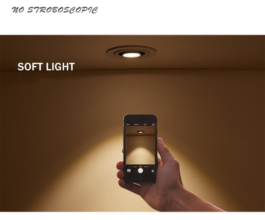 360 Degree Dimmable LED Downlight 7W 10W LED Bulb 15W 18W LED Ceiling Lamp COB Spot Light for Indoor Spotlight Lightings