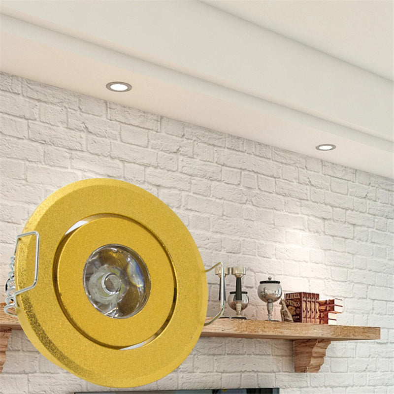 LED Spotlights 1W Mini AC85-265V 100PCS Recessed Light Led Downlight Jewelry Cabinet Lamp LED Mini Spotlight Lamp