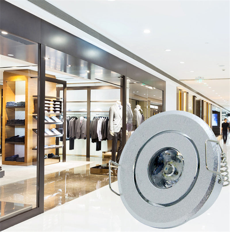 LED Spotlights 1W Mini AC85-265V 100PCS Recessed Light Led Downlight Jewelry Cabinet Lamp LED Mini Spotlight Lamp