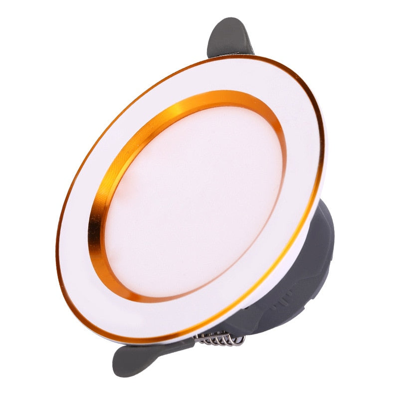 Downlight 3colors in 1 Lamp Natural White/Warm/Cold 5w 2pcs/lot LED Spot Light Indoor Recessed Lamp AC 220V LED Spotlight