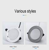 Downlight 3colors in 1 Lamp Natural White/Warm/Cold 5w 2pcs/lot LED Spot Light Indoor Recessed Lamp AC 220V LED Spotlight