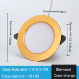 Downlight 3colors in 1 Lamp Natural White/Warm/Cold 5w 2pcs/lot LED Spot Light Indoor Recessed Lamp AC 220V LED Spotlight