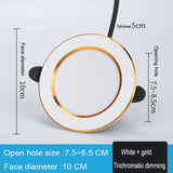 Downlight 3colors in 1 Lamp Natural White/Warm/Cold 5w 2pcs/lot LED Spot Light Indoor Recessed Lamp AC 220V LED Spotlight