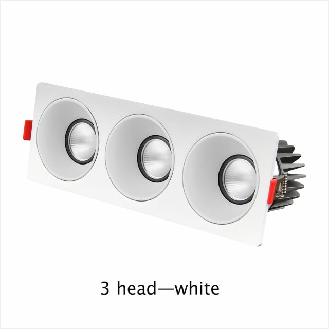 Led Downlight Recessed Dimmable Led Ceiling Light Spot Light Square Anti glare Design 7W 12W 15W For Living Room Bedroom Kitchen