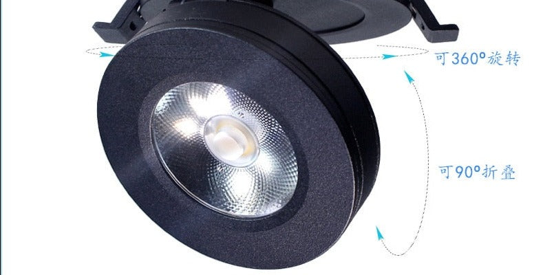 360-degree rotating ultra-thin LED downlight ceiling light wardrobe wine cabinet showcase corridor high CRI LED folding spotlight