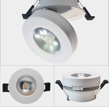 360-degree rotating ultra-thin LED downlight ceiling light wardrobe wine cabinet showcase corridor high CRI LED folding spotlight