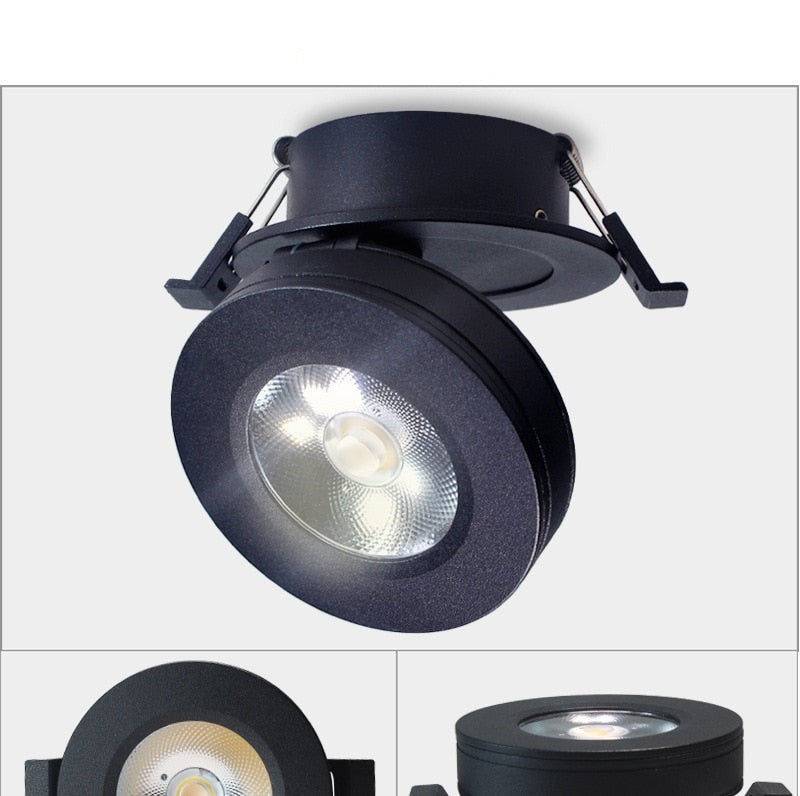 360-degree rotating ultra-thin LED downlight ceiling light wardrobe wine cabinet showcase corridor high CRI LED folding spotlight