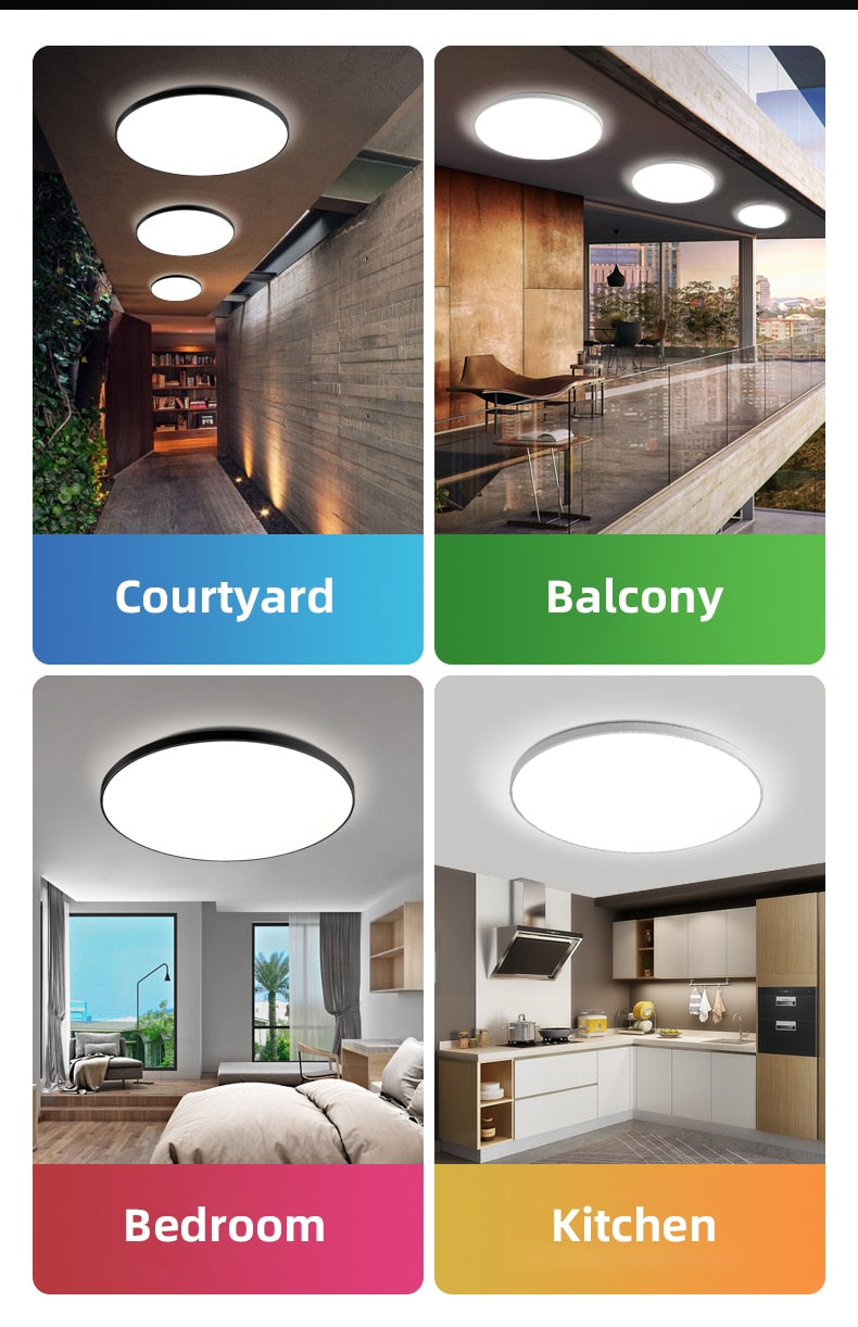 Ultra Thin LED Ceiling Lights For Living Room Modern Surface Mounted Led Panel Ceiling Lamps For Room Bedroom Lighting Fixture