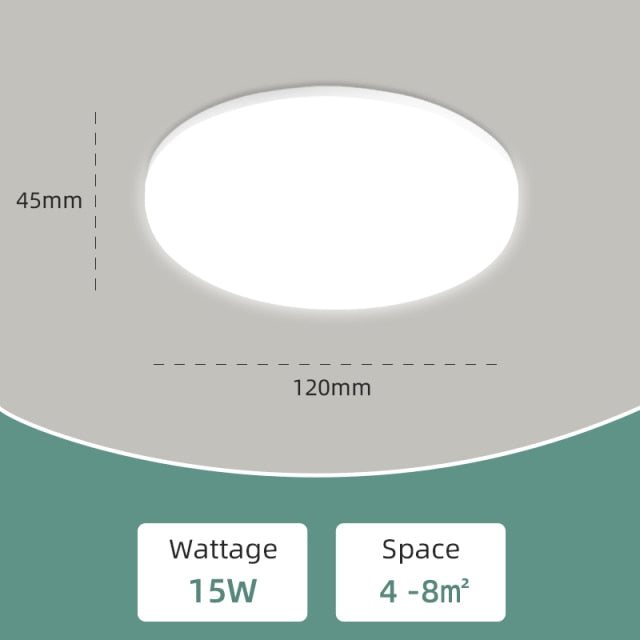 Ultra Thin LED Ceiling Lights For Living Room Modern Surface Mounted Led Panel Ceiling Lamps For Room Bedroom Lighting Fixture