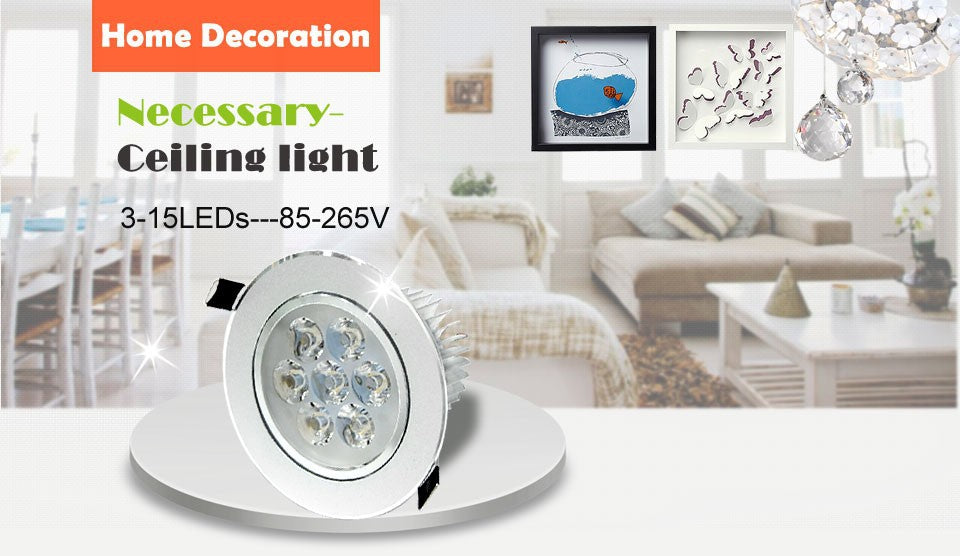 Spot Led Recessed Encastrable Led Spot Ceiling Lamp Cool and Warm White Led Downlight 3w 5w 7w 9w 12w 85-265V Spotlight