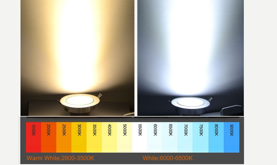 Spot Led Recessed Encastrable Led Spot Ceiling Lamp Cool and Warm White Led Downlight 3w 5w 7w 9w 12w 85-265V Spotlight
