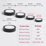 LED Downlight Surface Mounted Spot Ceiling Lamp 15W 18W 24W 12W 9W 7W 5W Ultra Thin Bedroom Living Room Lighting 220V