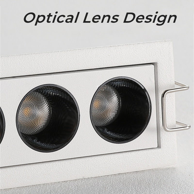 Modern LED Linear Downlights Recessed Anti-Glare Grille Ceiling Lamp AC85-265V Corridor Living Room Indoor Spot Lighting Fixture