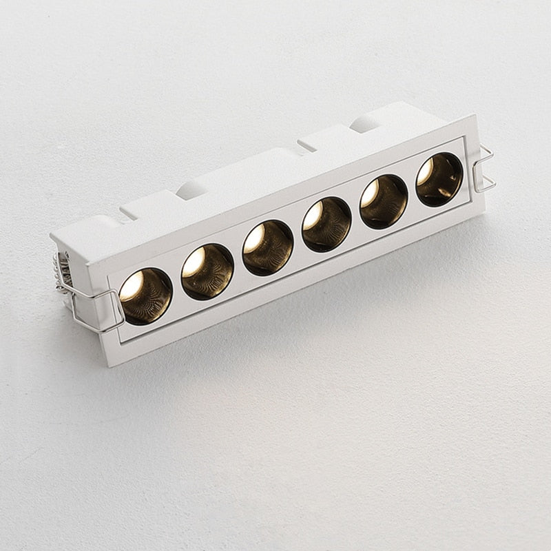 Modern LED Linear Downlights Recessed Anti-Glare Grille Ceiling Lamp AC85-265V Corridor Living Room Indoor Spot Lighting Fixture