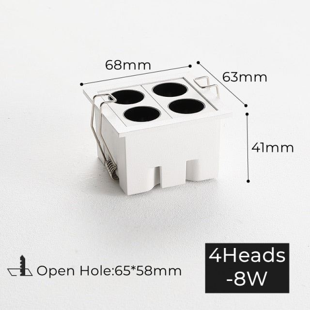 Modern LED Linear Downlights Recessed Anti-Glare Grille Ceiling Lamp AC85-265V Corridor Living Room Indoor Spot Lighting Fixture