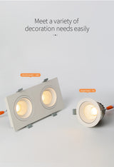 LED Recessed Ceiling Downlight 14W 7W LED Spot lighting Anti-Glare COB Spot light Indoor Lighting