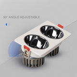 LED Downlights Anti Galre 2 Head Ceiling Spot Light 14W 24W 30W 40W for Kitchen Bedroom Living room AC110V 220V Frame Changeable
